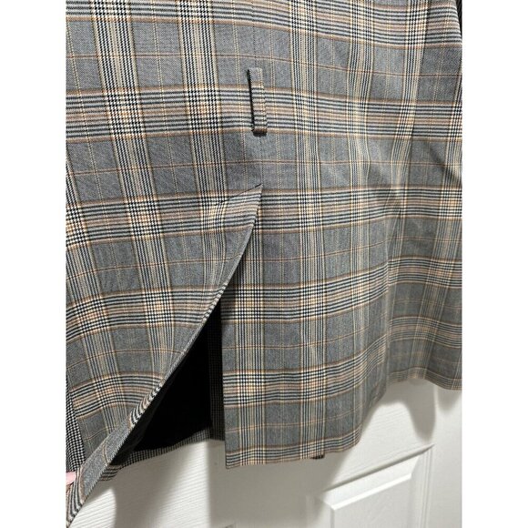 Tibi Two Tone Check Plaid Steward Double Breasted Blazer Women's 12 Chic NO BELT - Picture 7 of 13